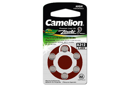 CAMELION Zinc Air 312 BL6
