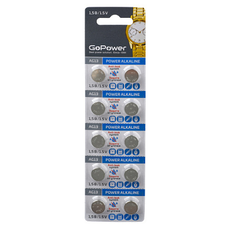 GOPOWER AG13/LR1154/LR44/357A/A76 BL10