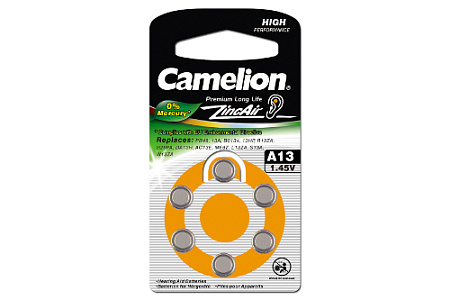 CAMELION Zinc Air 13 BL6