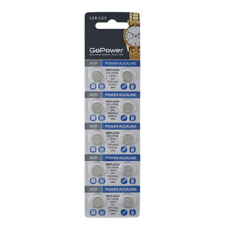 GOPOWER AG9/LR936/LR45/394A/194 BL10