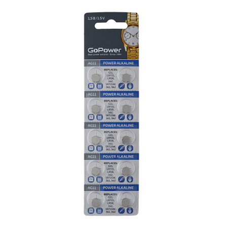GOPOWER AG11/LR721/LR58/362A/162 BL10